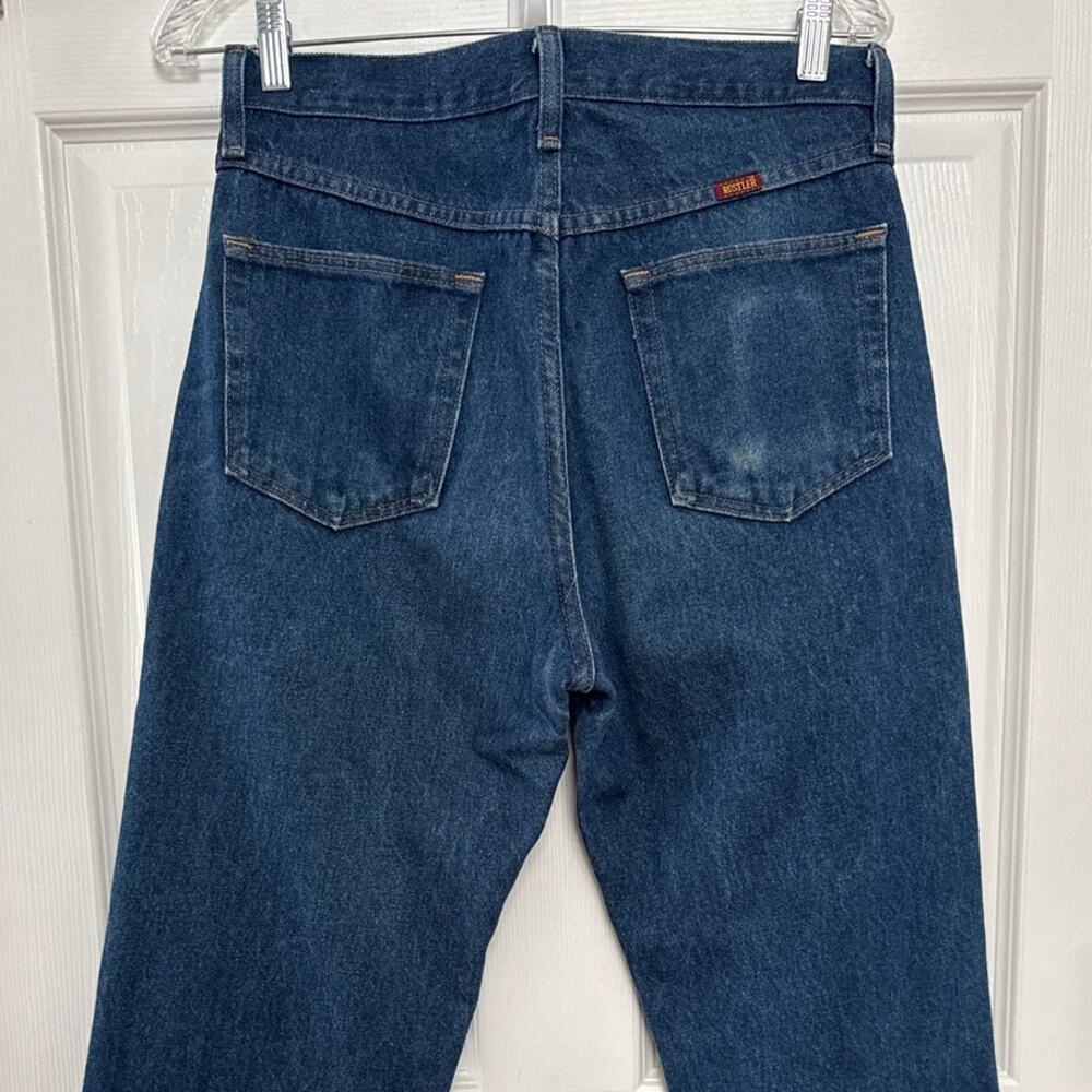 Vintage Y2K Rustler dark blue bootcut high waisted jeans waist 33X32 - Picture 5 of 15